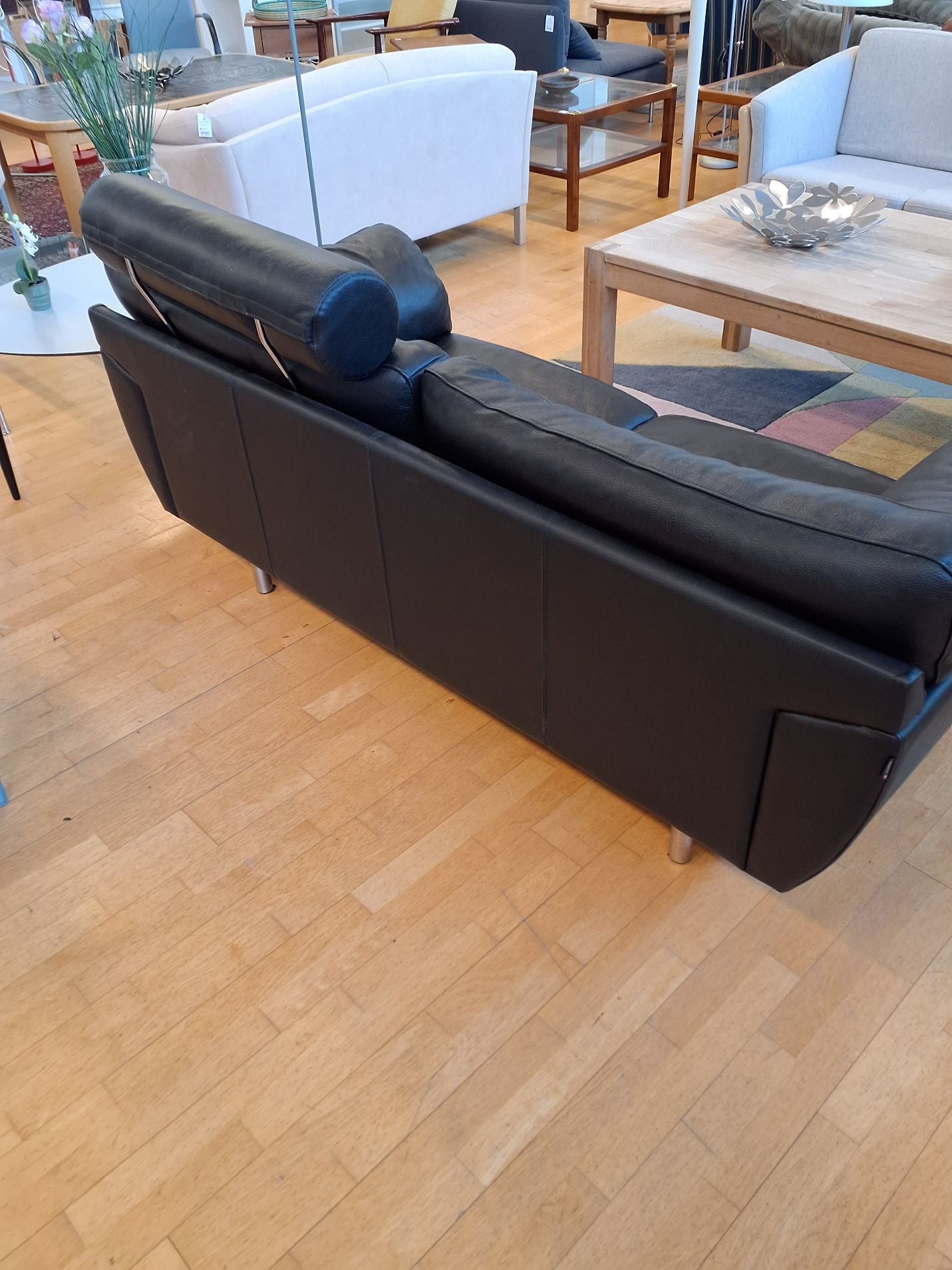 Sort læder sofa
